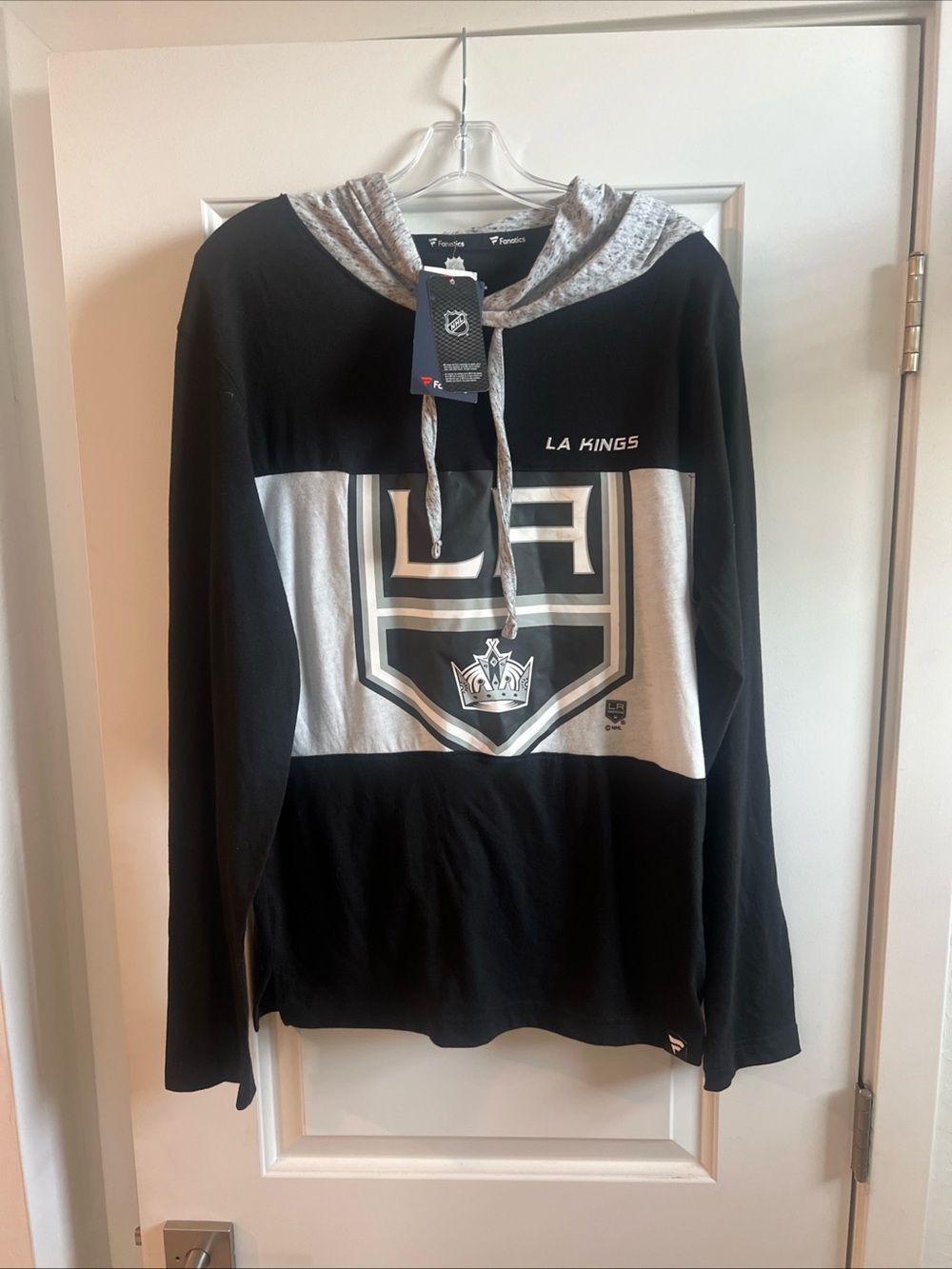 Fanatics Black and Gray LA Kings Hooded Pullover